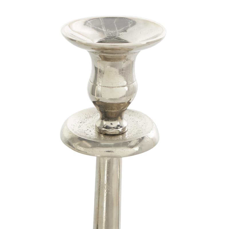 Aluminum Metal Scrolled Candelabra - Gold or Silver - Roche River Decor