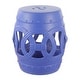 preview thumbnail 43 of 78, Lucky Coins 16" Chinese Ceramic Drum Garden Stool Matte Blue