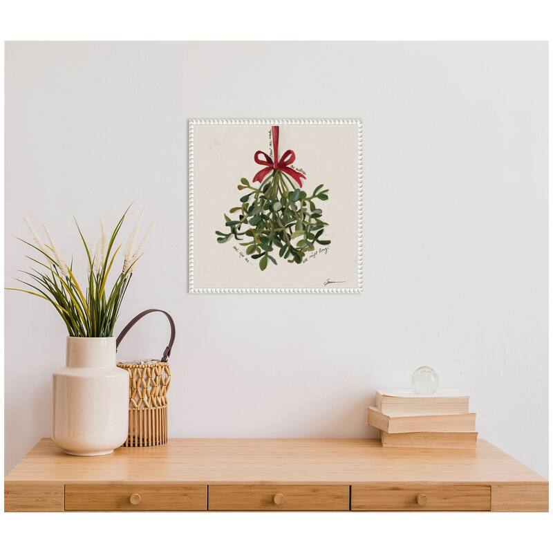 Kate and Laurel Mistletoe by Mary Sparrow Framed Canvas Wall Art Print