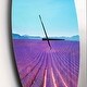 preview thumbnail 3 of 8, Designart 'Lavender Flowers and Clear Sky' Oversized Traditional Wall CLock