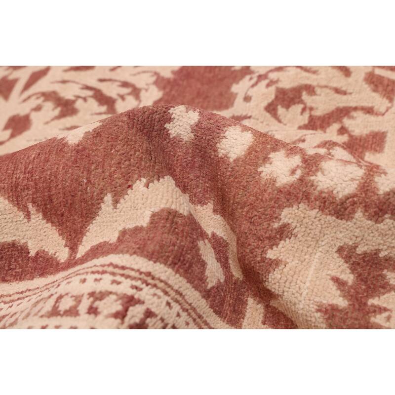 ECARPETGALLERY Hand-knotted Peshawar Oushak Dark Red Wool Rug - 8'2 x 10'3