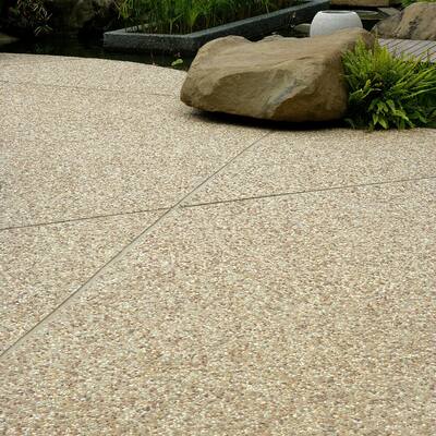 SomerTile Pebblini Mini Sandstone 12.25" x 12.25" Pebble Stone Mosaic Tile