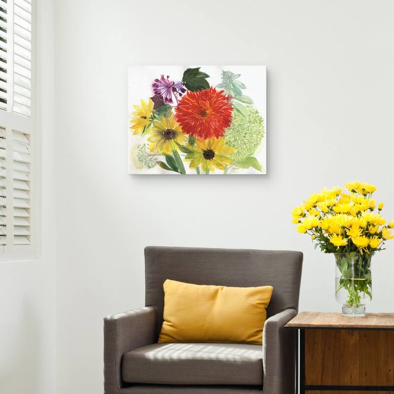 Red Flower by Maret Hensick Canvas Art Print
