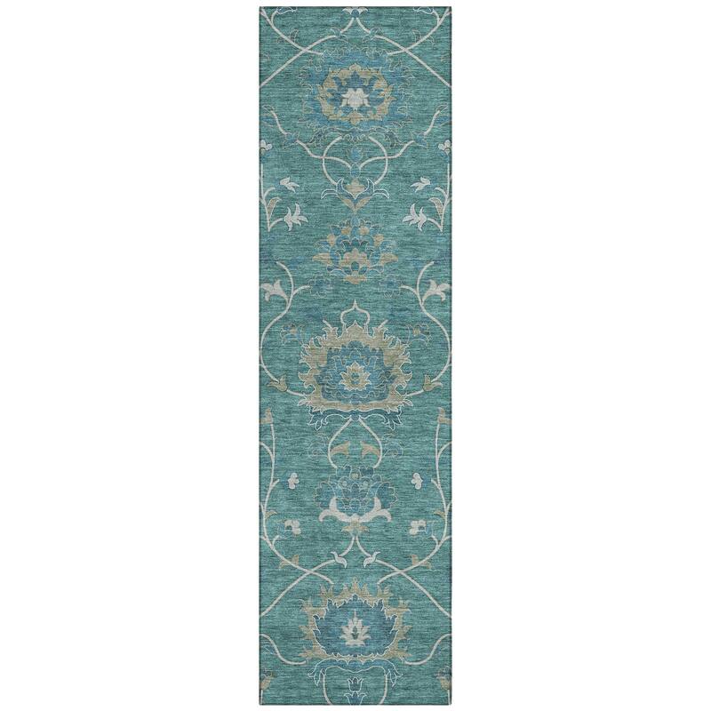Machine Washable Indoor/ Outdoor Traditional Luna Chantille Rug