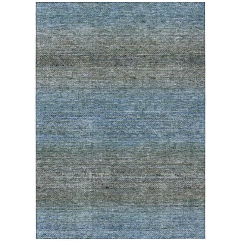 HomeRoots Geometric Transitional Rectangle Outdoor Rug