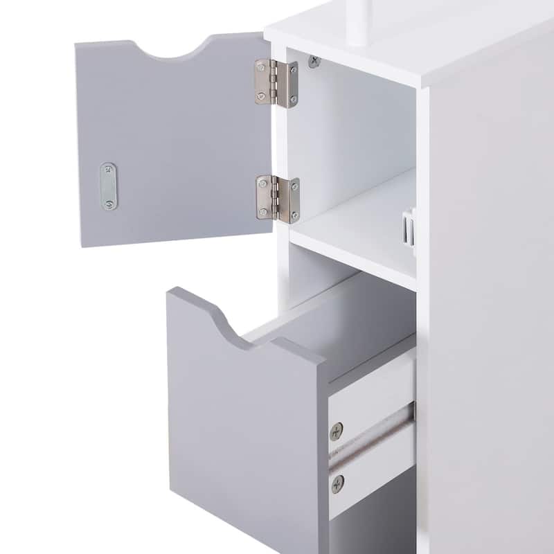 Bathroom Tower Storage Cabinet - 6" W x 13" D x 55.25" H