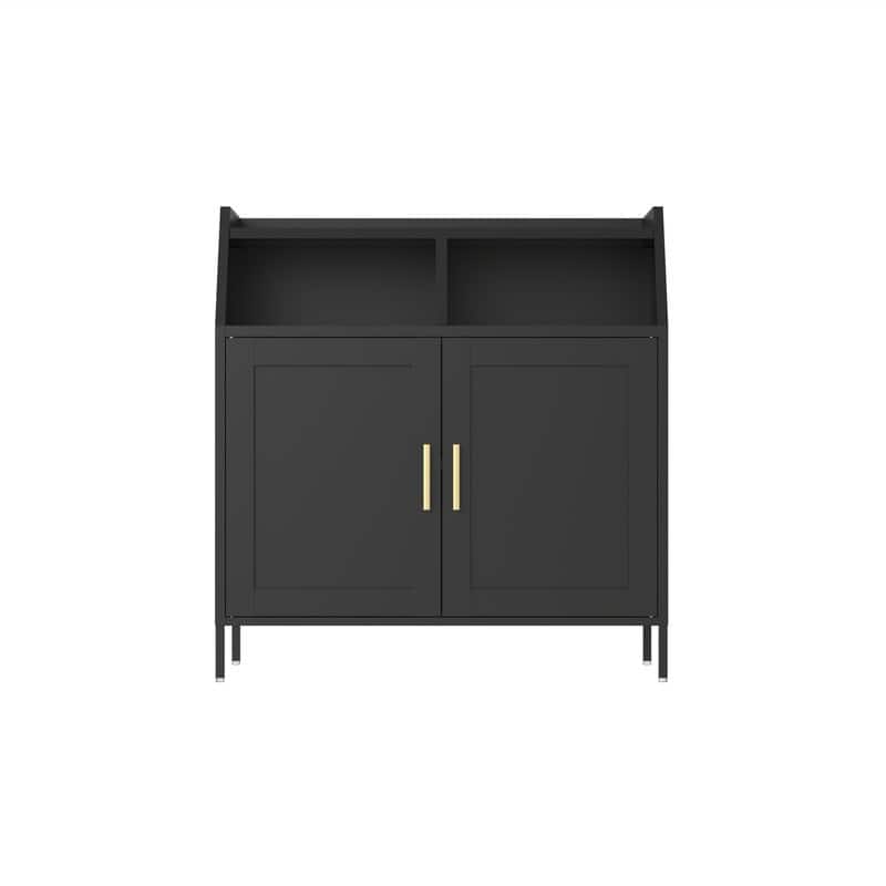Modern Sideboard Metal Buffet Sideboard Cabinet with Storage and Doors ...