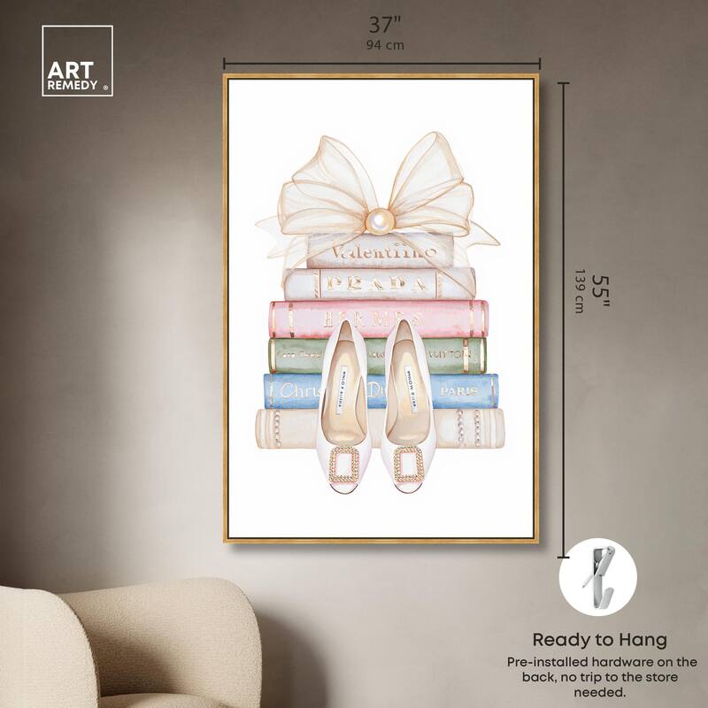 Bow And Buckles Canvas by Art Remedy