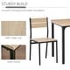 preview thumbnail 5 of 6, HOMCOM Rustic Country Wood Top 3 Piece Kitchen Table Dining Set with 2 Matching Chairs & Versatile Design for Small Space