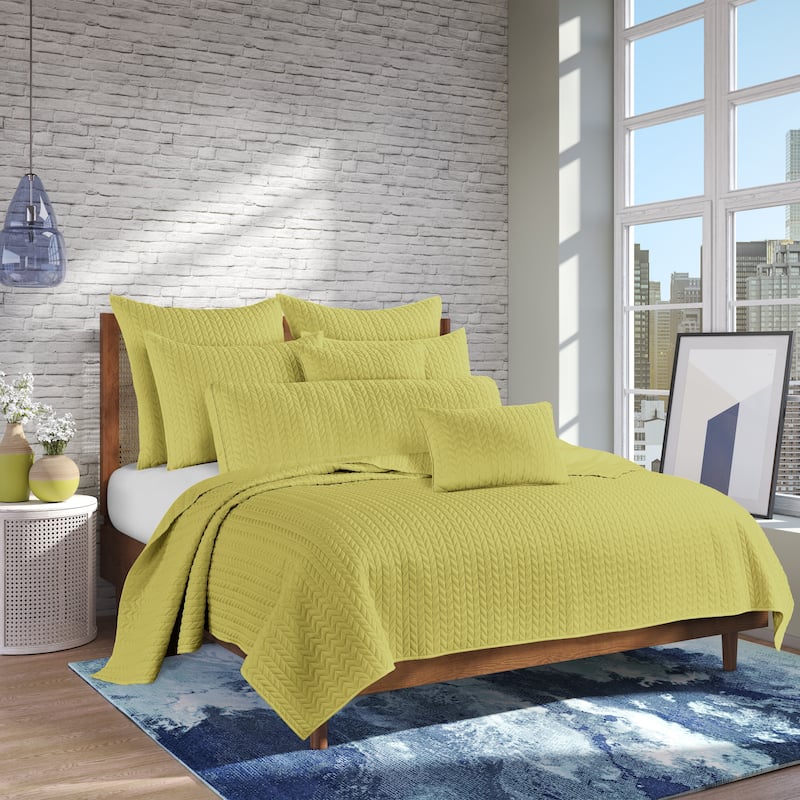 Cayman 20" Square Quilted Decorative Throw Pillow