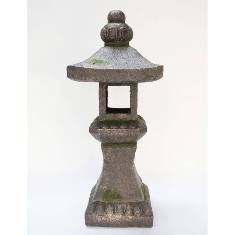 26.25" Stone Multi Purpose Pagoda Lantern with Magnetic Door