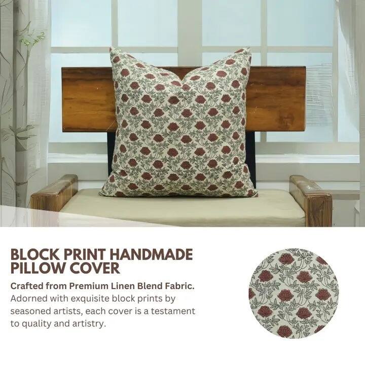 Modern Block print Design Sofa pillow Cover - Khubsurat