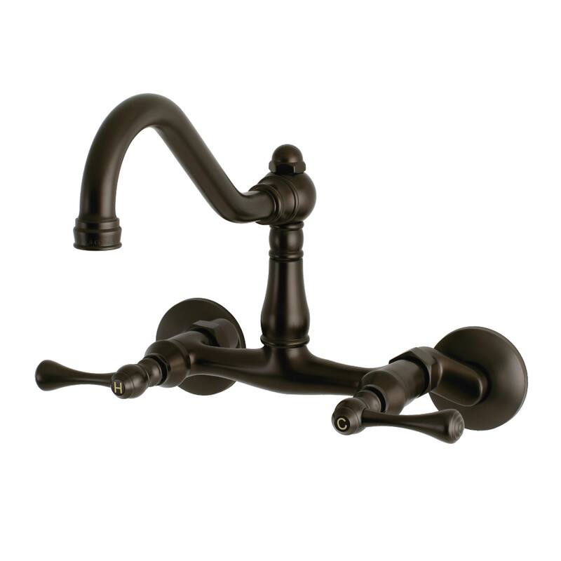 Vintage 6 in. Adjustable Center Wall Mount Kitchen Faucet