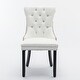 preview thumbnail 3 of 18, American Design Dining Chairs Set of 2,High-end Tufted Solid Wood PU and Velvet Upholstered Dining Chair