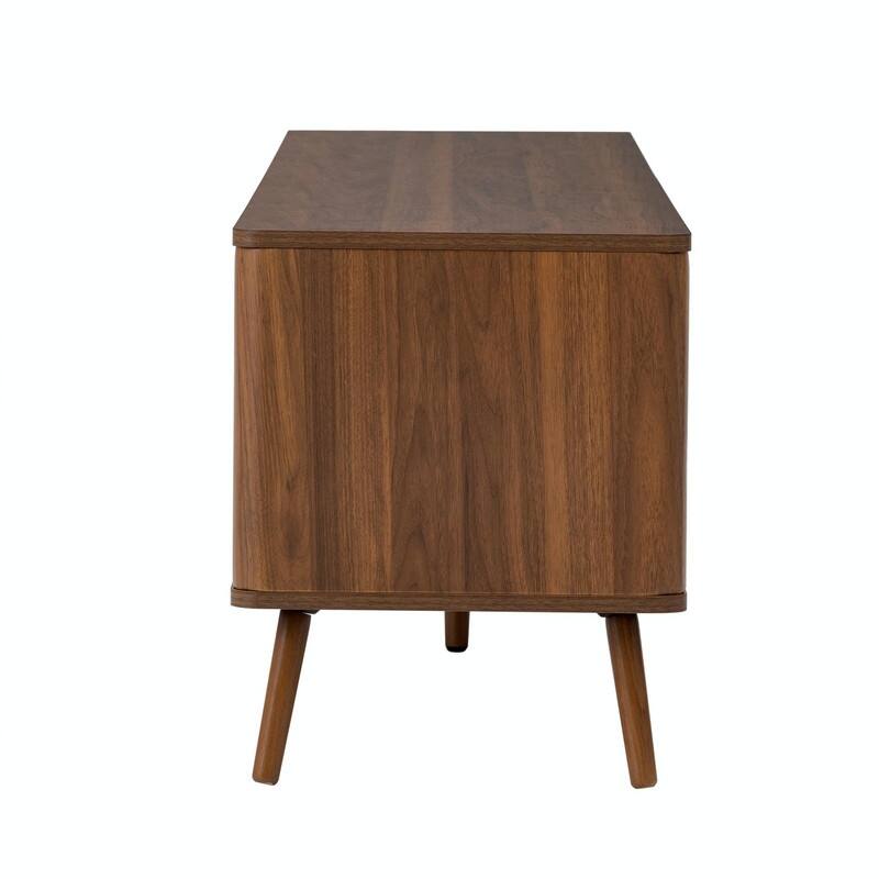 70" Fluted TV Stand with Storage Drawers & Cabinets for TVs up to 80"