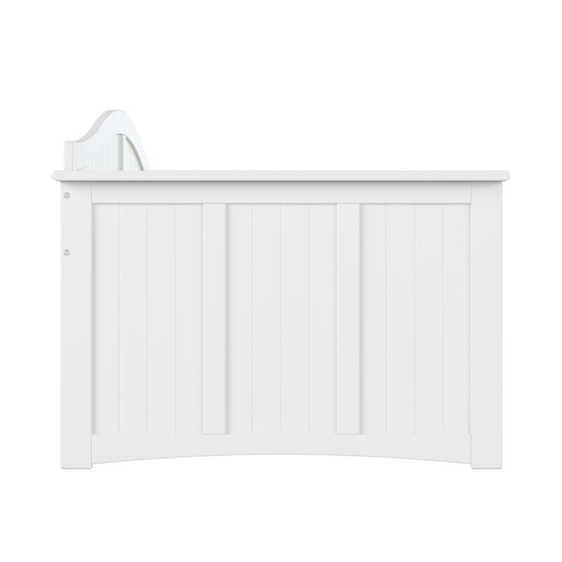 Twin Daybed - White Wood Daybed with Beadboard - Elegant & Durable Furniture - 78"L x 40"D x 34.63"H