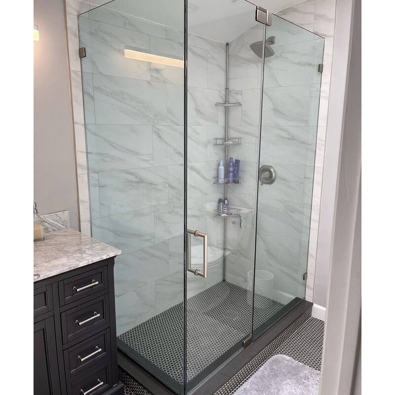 CEL 6"x 6" Mitered Corner Back to Back Shower Door Pull Handles