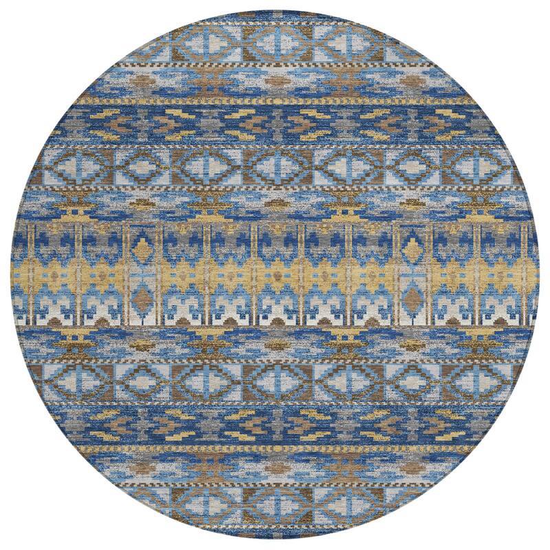 Machine Washable Indoor/ Outdoor Global Haswell Chantille Rug