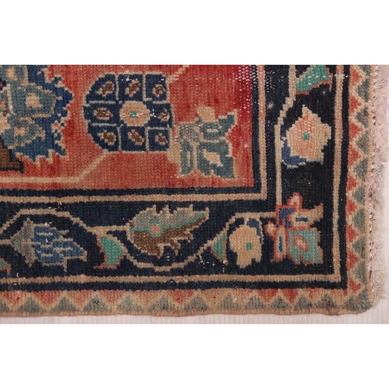 ECARPETGALLERY Hand-knotted Antalya Vintage Navy Wool Rug - 6'5 x 10'0