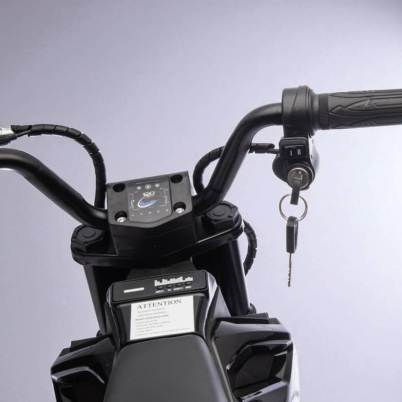 24V Kids Ride On Motocross Motorcycle with 200W Motor, Adjustable Speed, Shock Absorber, LED Lights, Bluetooth Music & Horn