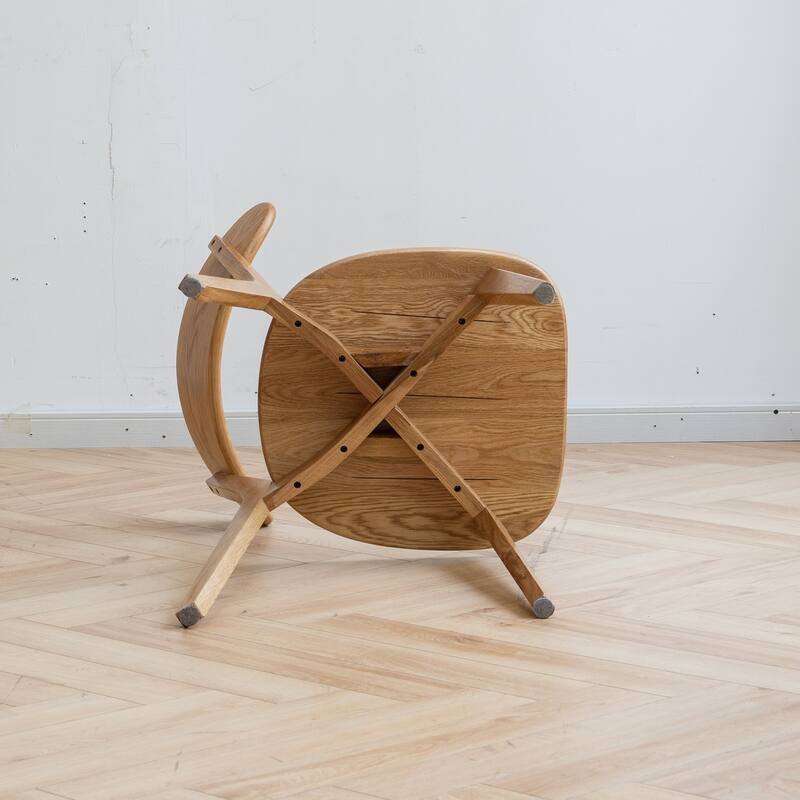 Modern Solid Wood 2 Piece Kitchen Dining Chair with Curved Backrest, Non Slip Feet for Dining Room Kitchen Living Room Bedroom
