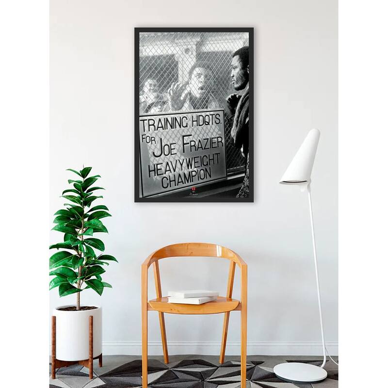Ali Vs Frazier - Window Taunt Framed Art Poster - 24 x 36 Inch