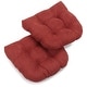 preview thumbnail 37 of 62, 19-inch U-Shaped Microsuede Chair Cushion (Set of 1, 2, or 4) Set of 2 - Red Wine
