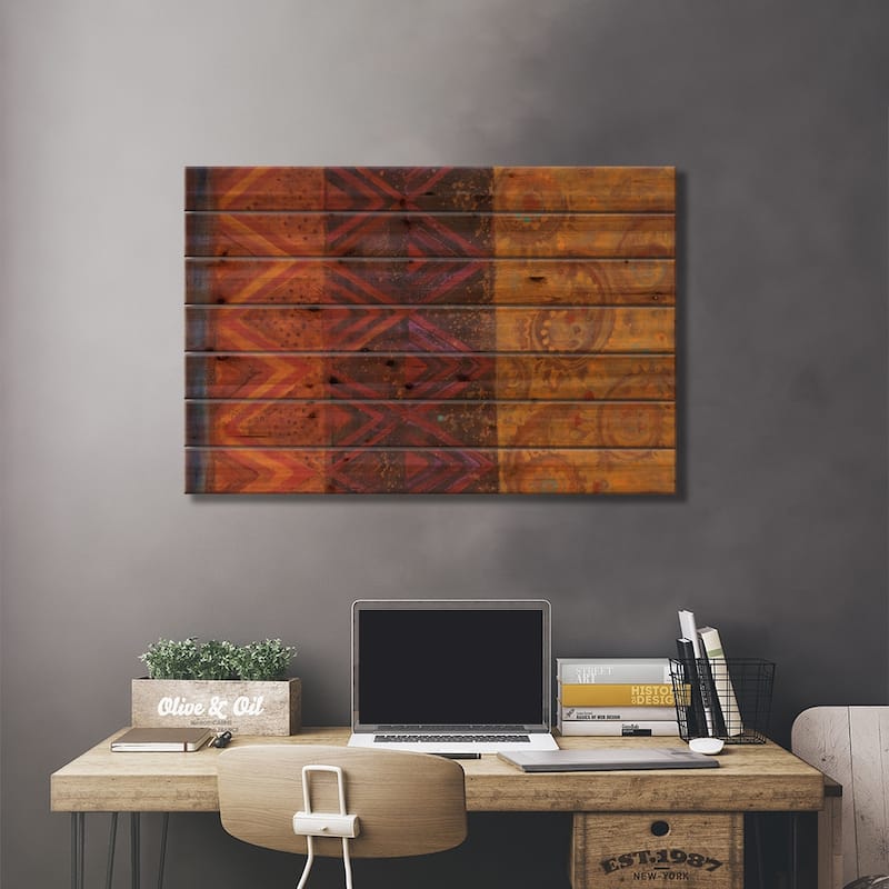 Paisley Mix Print On Wood by Albena Hristova - Multi-Color