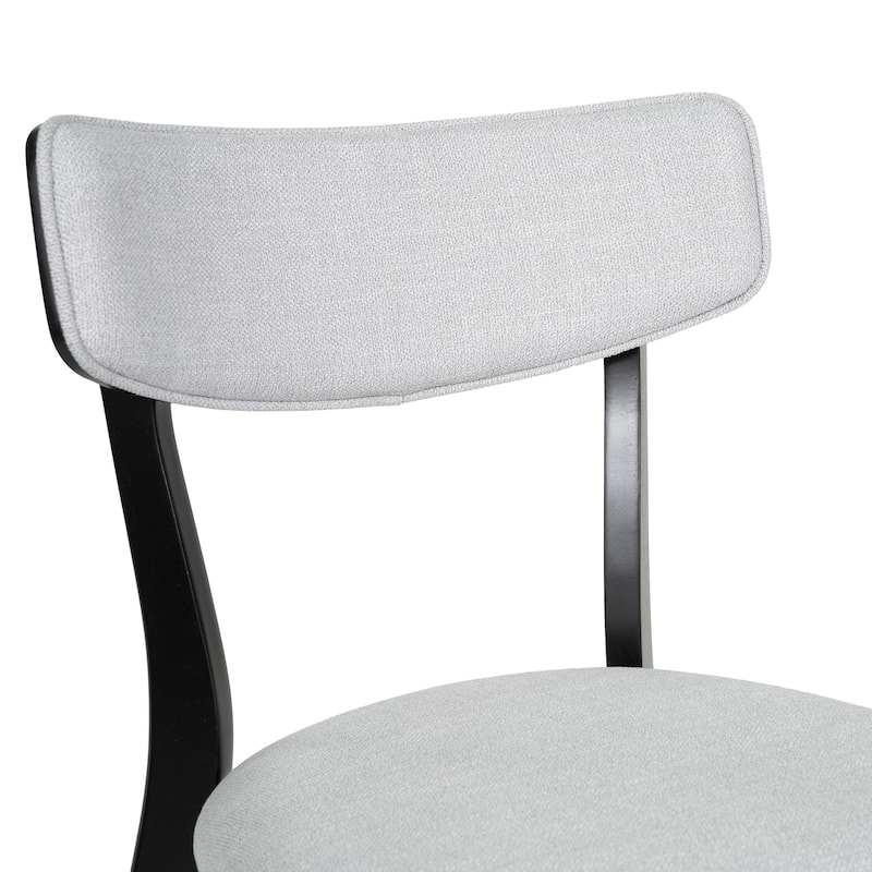 Chazz Mid-Century Modern Upholstered Rubberwood Dining Chairs (Set of 2) by Christopher Knight Home
