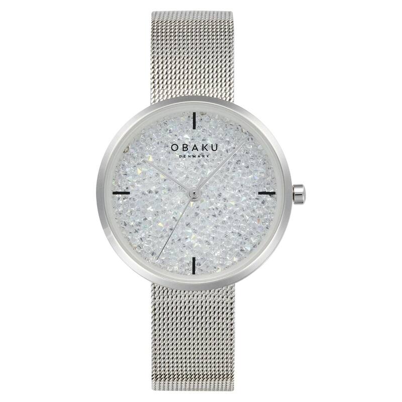 Obaku Women's Glimmer White Dial Watch - V289LHCWMC - One Size