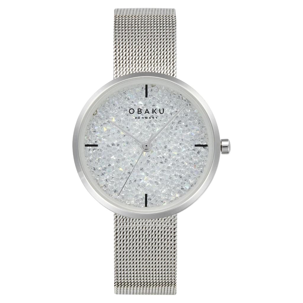 Obaku Women's Glimmer White Dial Watch - V289LHCWMC - One Size