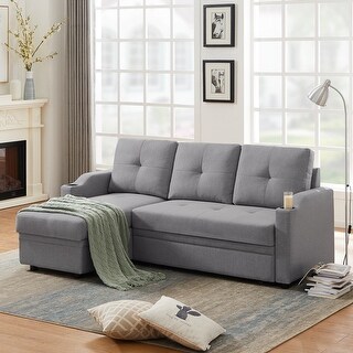 Sleeper Sofa Bed Reversible Sectional Couch with Storage Chaise - Bed ...