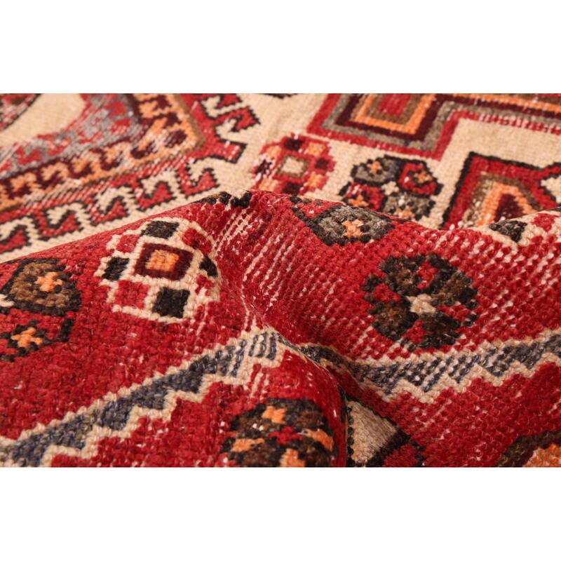 ECARPETGALLERY Hand-knotted Antalya Vintage Red Wool Rug - 4'0 x 7'7