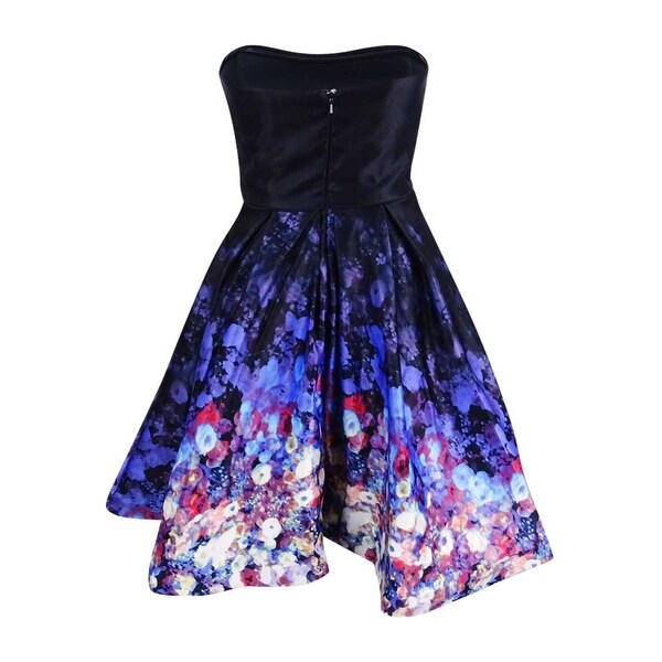 strapless flare dress