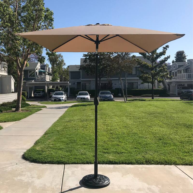 Davee Furniture 6.5 Ft Square Patio Umbrella and Market Umbrella with Tilt and Crank