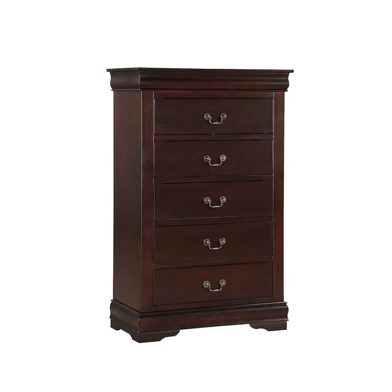 Lillie 6 Piece Cherry Sleigh Bedroom Set