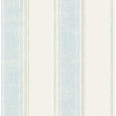 Seabrook Designs Montague Distressed Stripe Unpasted Wallpaper