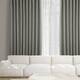 Exclusive Fabrics Faux Linen Extra Wide Room Darkening Curtain Panel
