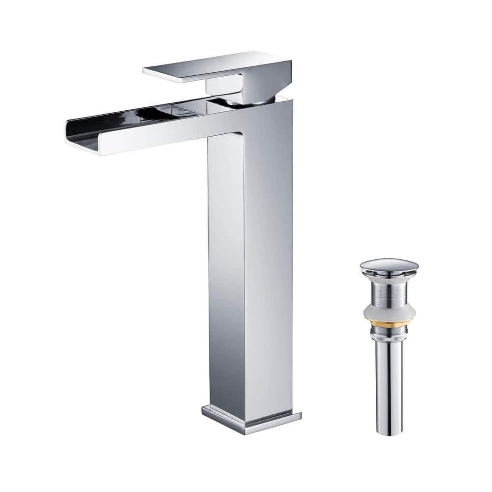 Waterfall Lead-free Solid Brass Single Handle Bathroom Sink Faucet
