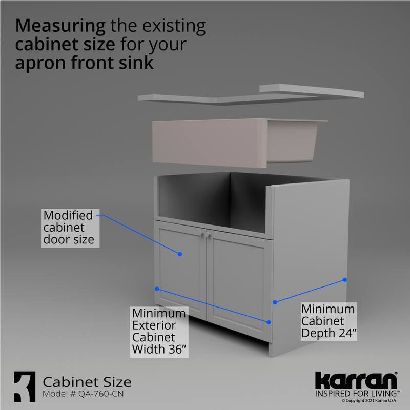 Karran Farmhouse/Apron-Front Quartz Double Bowl Kitchen Sink
