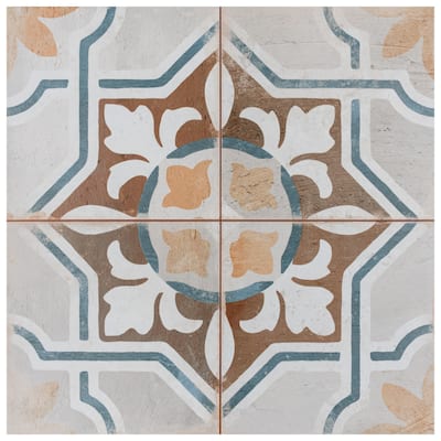 Merola Tile Kings Clay Seal 17-5/8" x 17-5/8" Ceramic Floor and Wall Tile