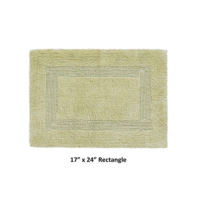 Better Trends Bath Rugs 100% Cotton Reversible Highly Water Absorbent Bathroom Rug for Shower, Sink, Bath Mats - Lux Collection