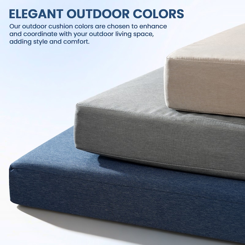 Pocassy 71x22" Outdoor Chaise Lounge Cushions with Zipper