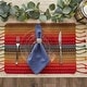 preview thumbnail 10 of 18, DII Natural Tonal Stripe With Fringe Placemat (Set of 6)