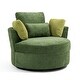 preview thumbnail 184 of 198, 41" W Oversized Accent Barrel Swivel Chair with Moon Storage Ottoman