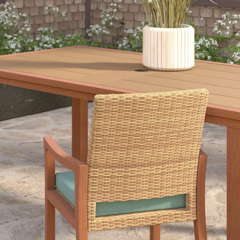 Mili 7 Piece Sunbrella Outdoor Patio Dining Set