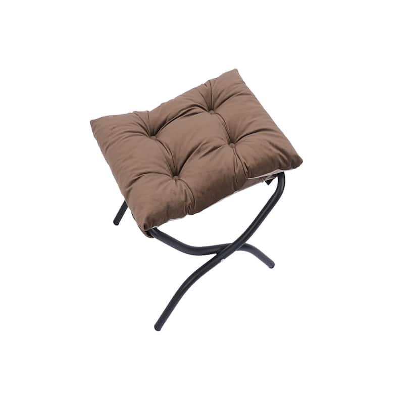 Tufted Accent Chair with Ottoman Cushion Chair Wingback Chair, Upholstered Chairs Lounge Chair with Armrests Side Pocket