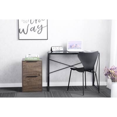 Wood File Cabinet with 2 Drawers