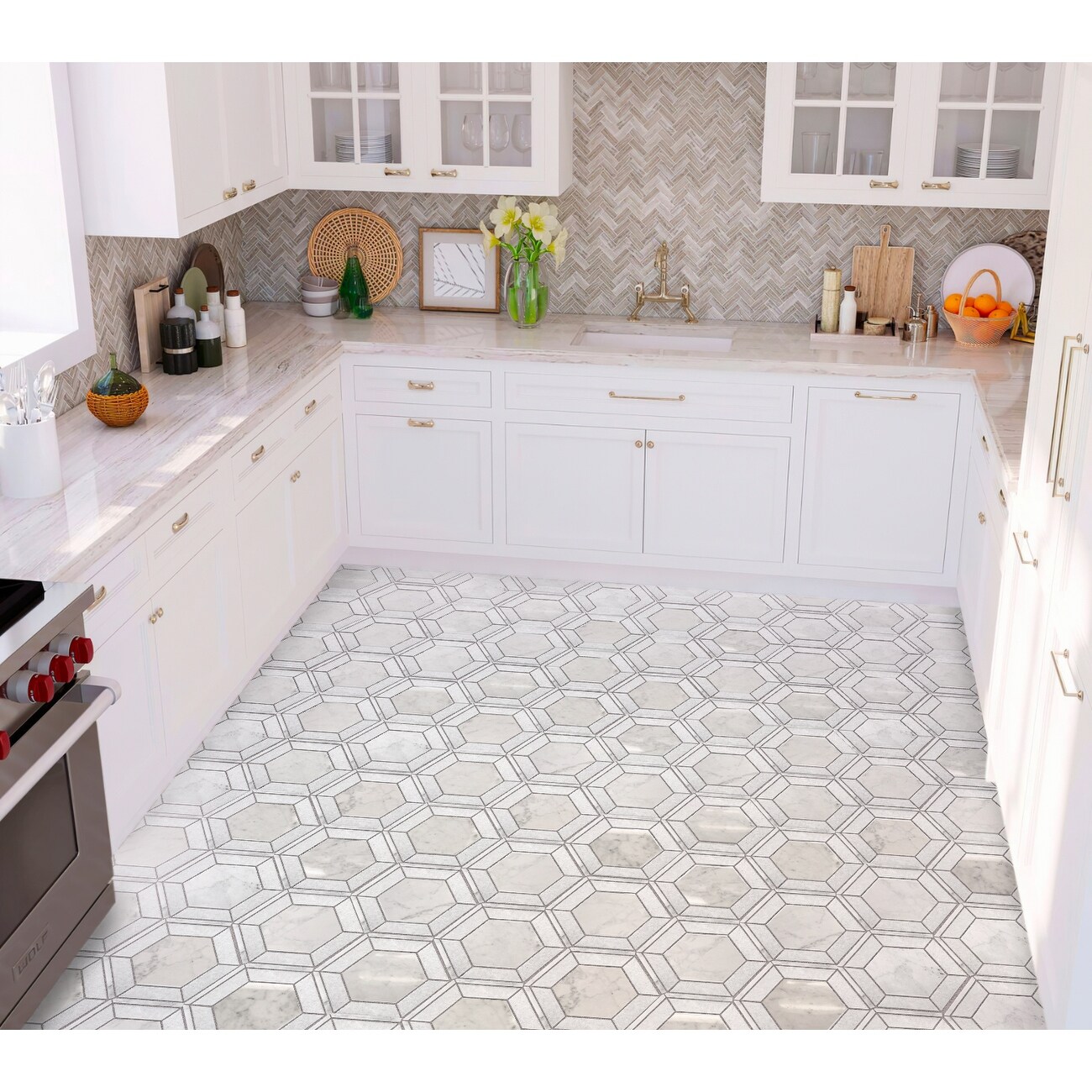 APOLLO MARBLE COLOR ラスト1点 Apollo Tile Wooden Beige 4 in. x 5 in. Leaf Polished and