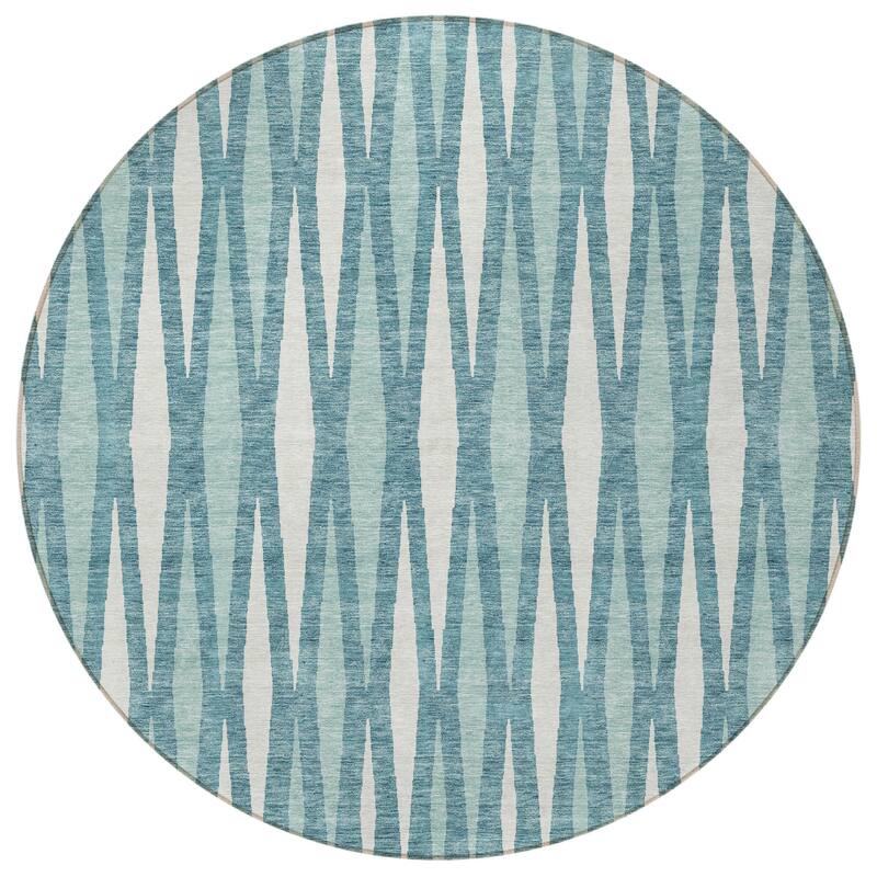 HomeRoots Geometric Transitional Rectangle Outdoor Rug